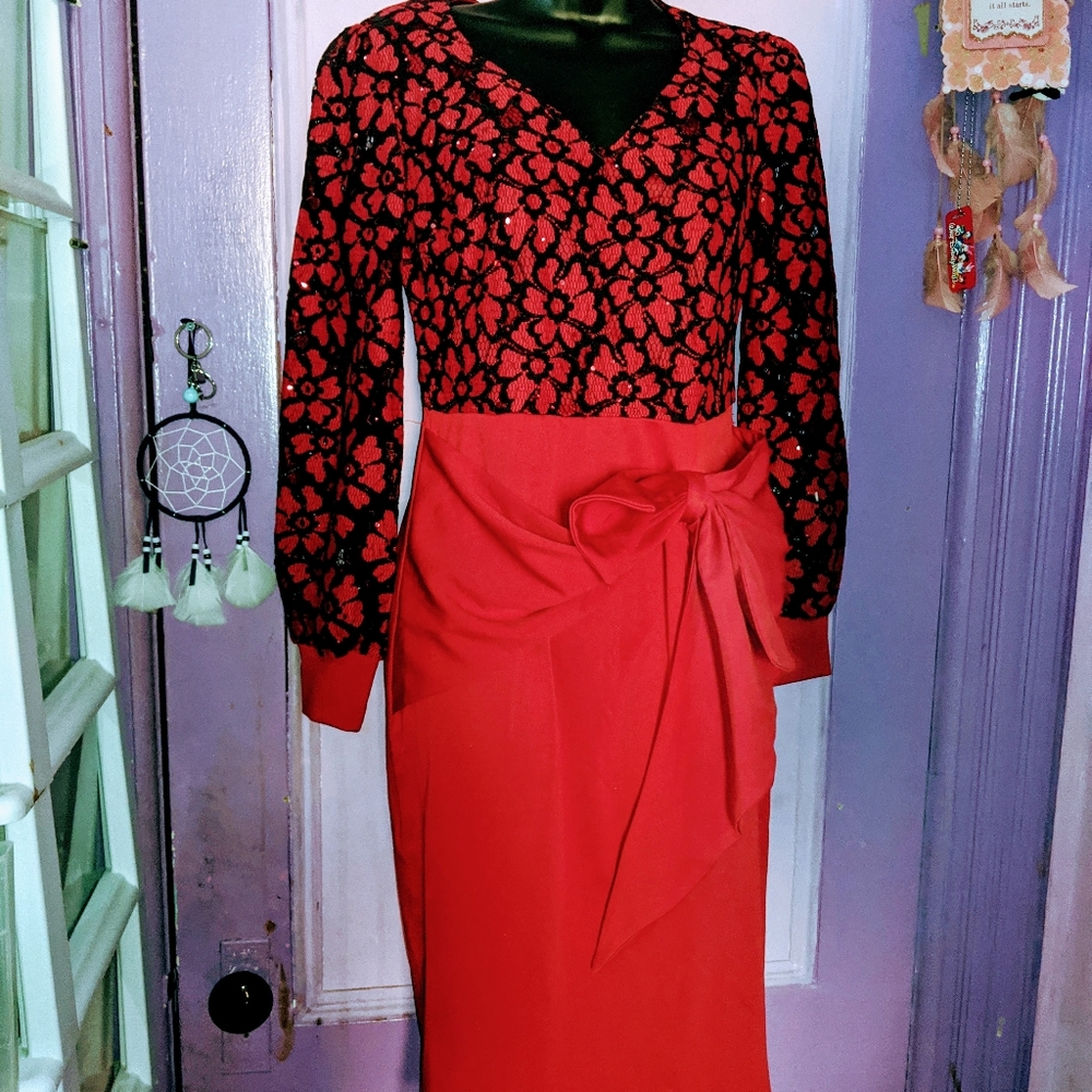 Sparkling Red Cocktail Dress